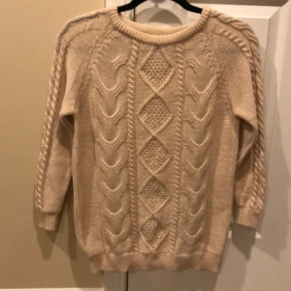 Textured Cream Sweater